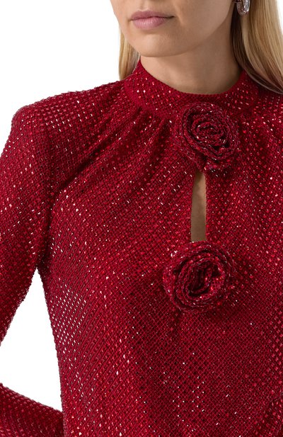 Топ с отделкой стразами SELF-PORTRAIT, арт. RS25923TR, фото 5