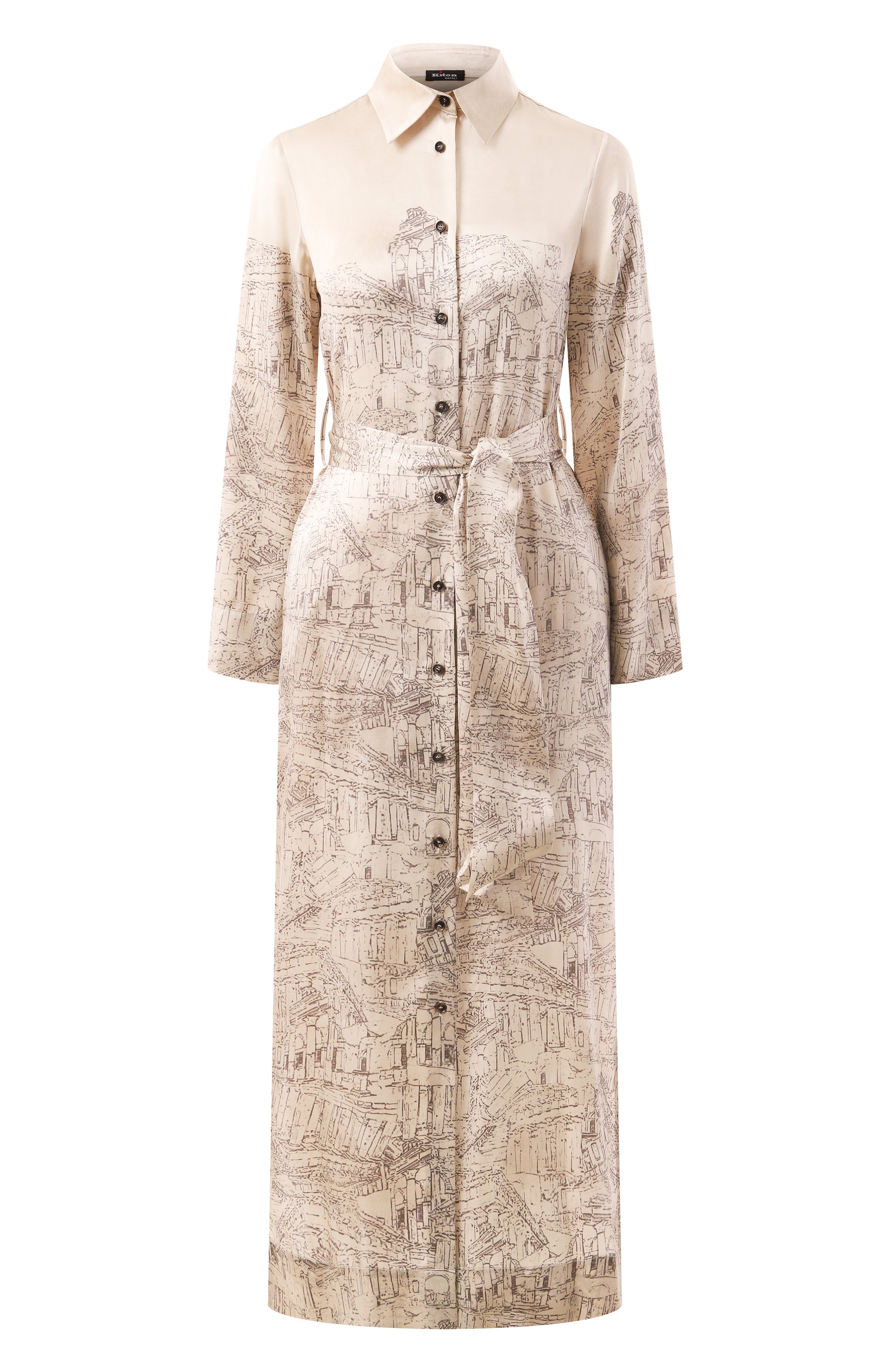 Шелковое платье KITON, арт. D58357K0561E06, фот�о 1