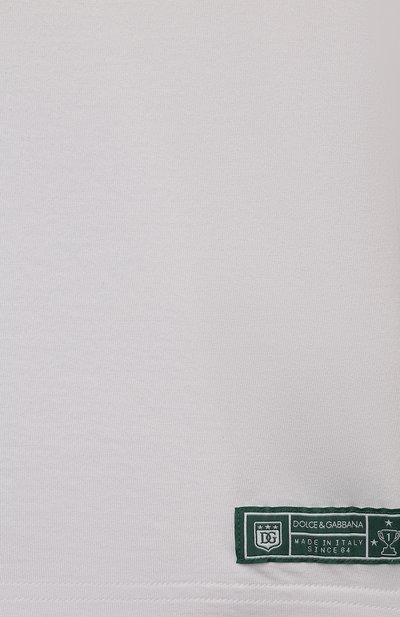 Хлопковая футболка DOLCE & GABBANA белого цвета по цене 21850 руб., арт. L4JTHV/G7NVW, фото 4 Хлопковая футболка DOLCE & GABBANA, арт. L4JTHV/G7NVW, фото 4