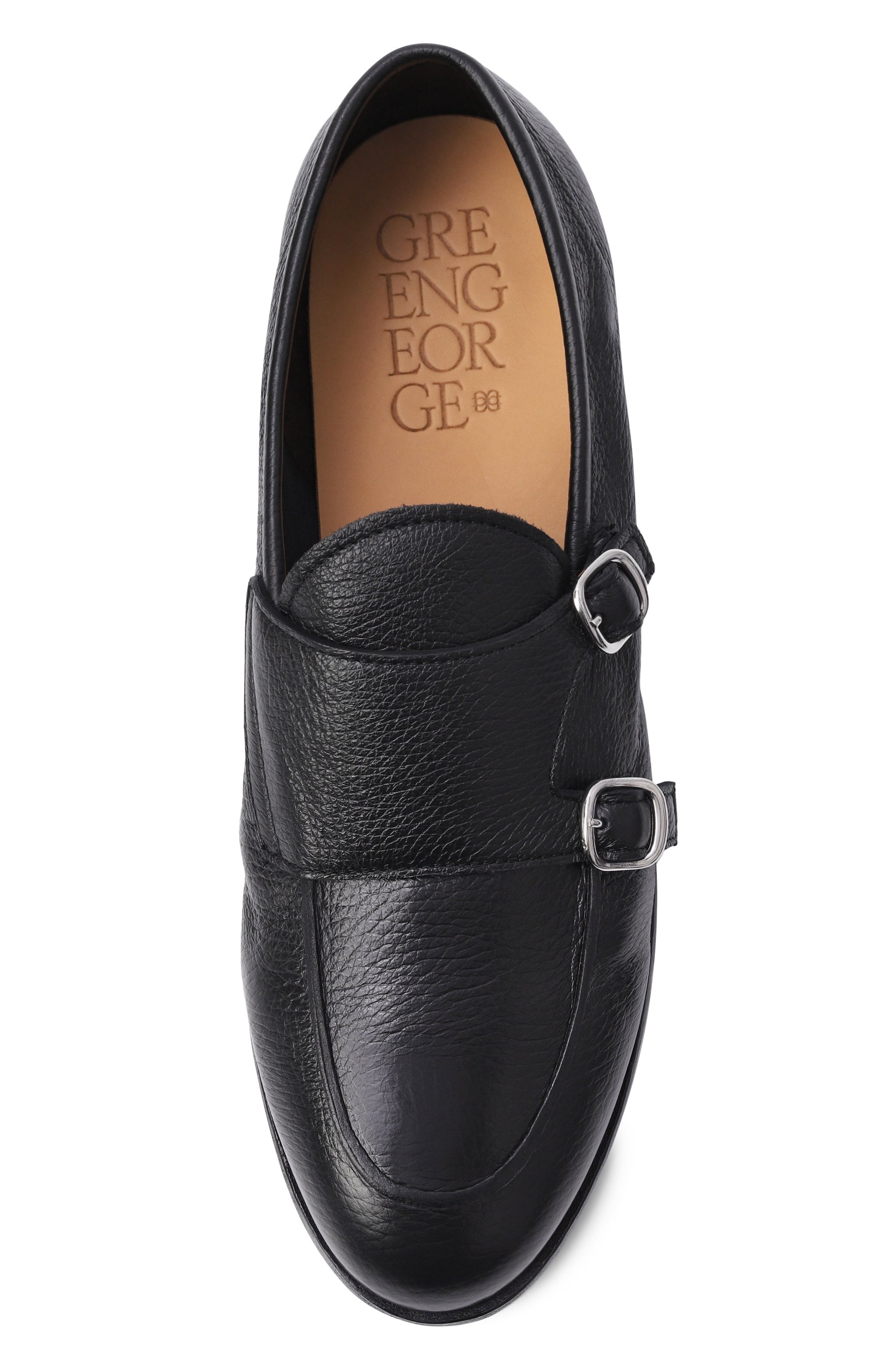 Кожаные монки GREEN GEORGE черного цвета по цене 58550 руб., арт. 1015/CERV0, фото 5 Кожаные монки GREEN GEORGE, арт. 1015/CERV0, фото 5