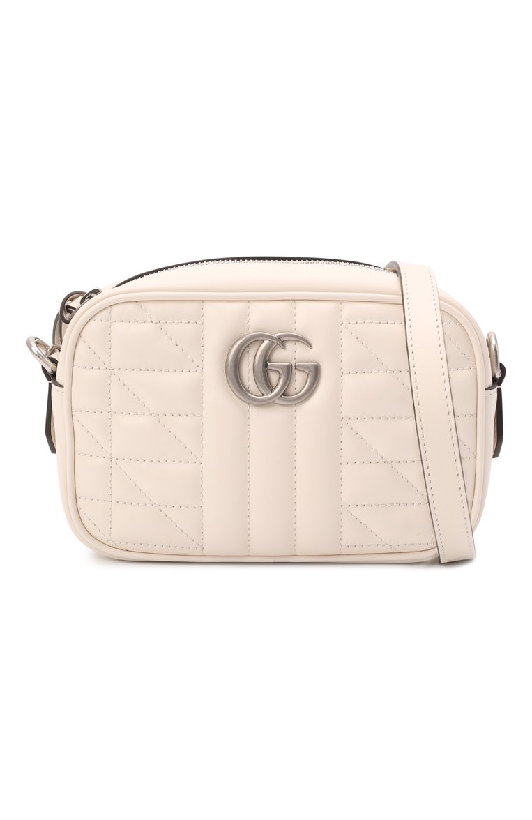 Женская сумка gg marmont 2.0 mini GUCCI кремового цвета, арт. 634936/UM8BN | Фото 6 (Размер: mini; Ремень/цепочка: На ремешке; Материал: Натуральная кожа; Сумки-технические: Сумки через плечо; Региональные ограничения белый список (Axapta Mercury): Не проставлено; Нос: Не проставлено)