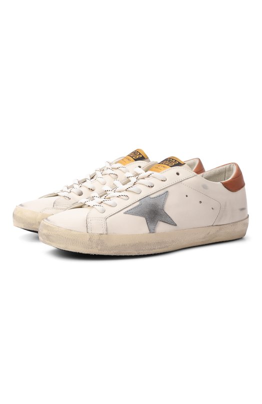 Кожаные кеды Super Star Golden Goose Deluxe Brand GMF00101.F007508 Белый GMF00101.F007508