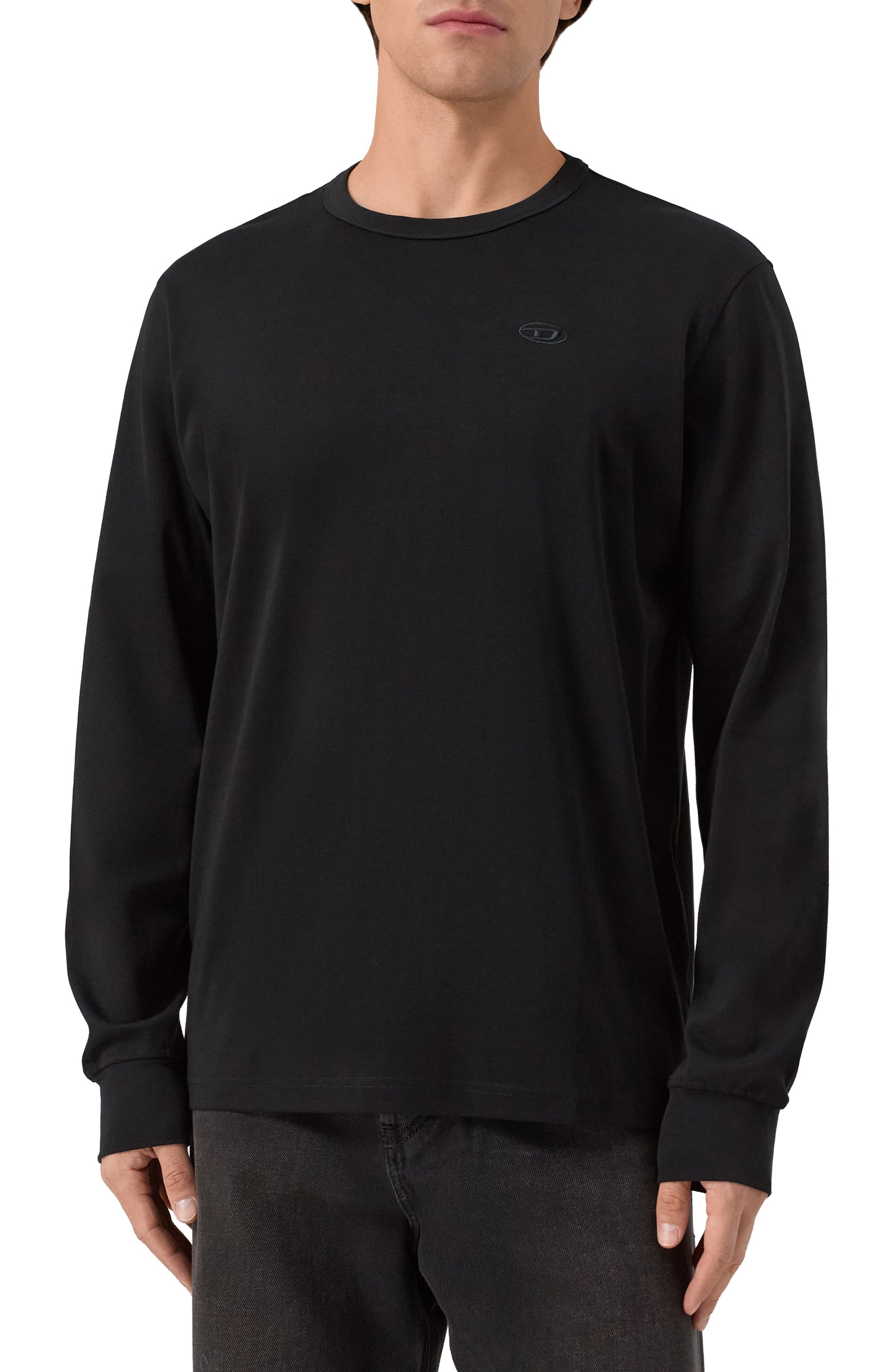 Хлопковый лонгслив DIESEL, арт. A18142/0AIJU, фото 3