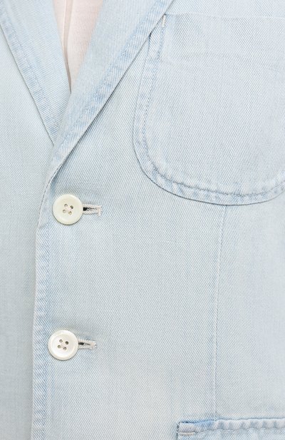 Жакет из хлопка и льна POLO RALPH LAUREN синего цвета по цене 52700 руб., арт. 211799797, фото 5 Жакет из хлопка и льна POLO RALPH LAUREN, арт. 211799797, фото 5
