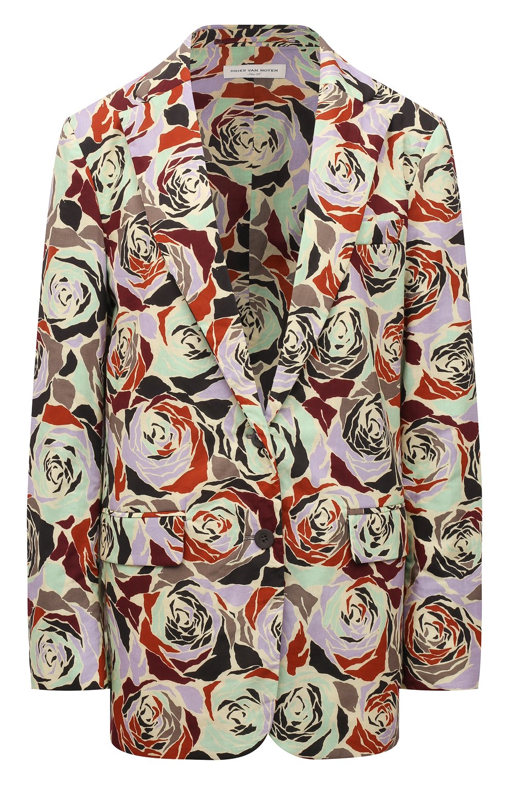 Хлопковый жакет DRIES VAN NOTEN желтого цвета по цене 75400 руб., арт. 212-030413-3076, фото 1 Хлопковый жакет DRIES VAN NOTEN, арт. 212-030413-3076, фото 1