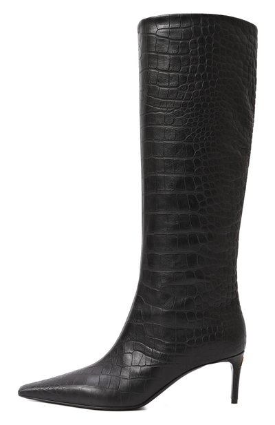 Кожаные сапоги mun 60 DOLCE & GABBANA черного цвета по цене 199500 руб., арт. CU1139/AC606, фото 4 Кожаные сапоги mun 60 DOLCE & GABBANA, арт. CU1139/AC606, фото 4