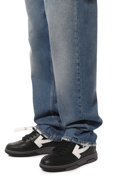 Кожаные кеды out of office OFF-WHITE, арт. OMIA189C99LEA0041001, фото 3