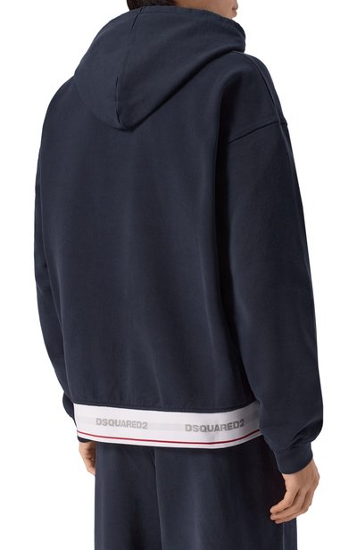 Хлопковое худи DSQUARED2 темно-синего цвета по цене 59350 руб., арт. S71GU0768/D25028, фото 4 Хлопковое худи DSQUARED2, арт. S71GU0768/D25028, фото 4