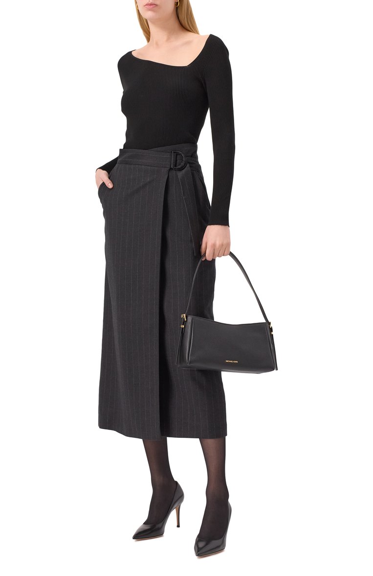 Женская сумка moore medium MICHAEL MICHAEL KORS черного цвета, арт. 32R5G90C6L | Фото 7 (Материал: Натуральная кожа; Размер: medium)