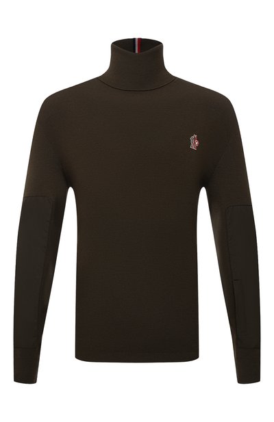 Шерстяная водолазка MONCLER GRENOBLE хаки цвета по цене 79950 руб., арт. G2-097-9F000-01-M1122, фото 1 Шерстяная водолазка MONCLER GRENOBLE, арт. G2-097-9F000-01-M1122, фото 1