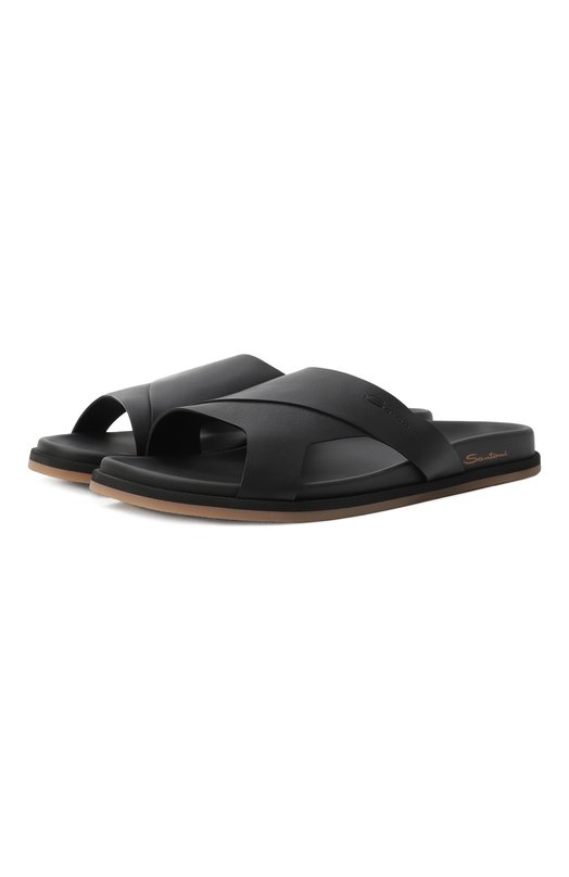 Кожаные шлепанцы Erik Santoni MCEG19059HV6MG0R Чёрный MCEG19059HV6MG0R
