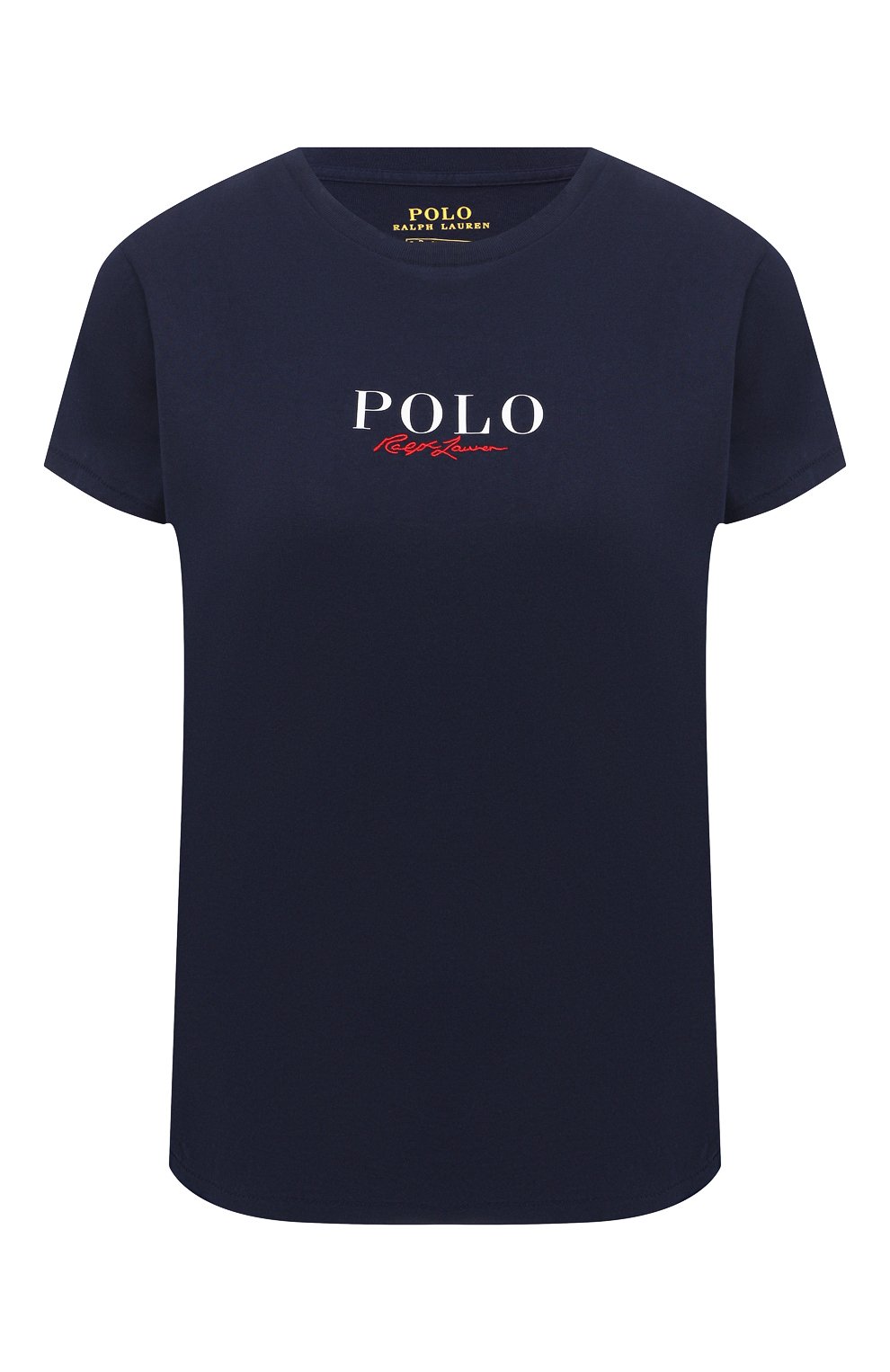 Хлопковая футболка POLO RALPH LAUREN темно-синего цвета по цене 7875 руб., арт. 211838118, фото 1 Хлопковая футболка POLO RALPH LAUREN, арт. 211838118, фото 1