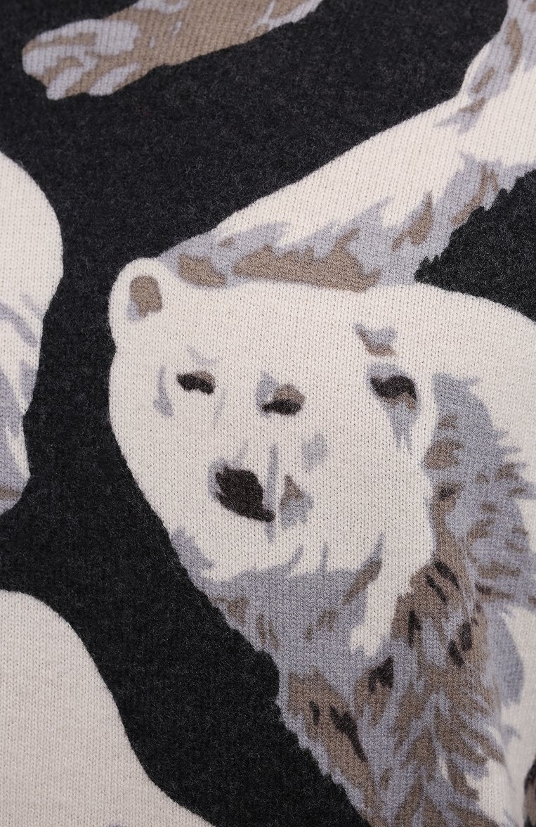 Мужской шерстяной джемпер polar bear KENZO кремового цвета, арт. FB65PU6253CA | Фото 5 (Длина (для топов): Стандартные; Рукава: Длинные; Материал внешний: Шерсть; Мужское Кросс-КТ: Джемперы; Вырез: Круглый; Принт: С принтом; Стили: Кэжуэл; Нос: Не проставлено)