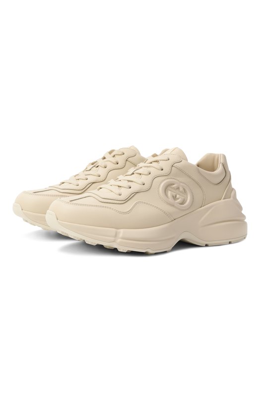 Кожаные кроссовки Rhyton Gucci 795782/0G2R0 Кремовый 795782/0G2R0
