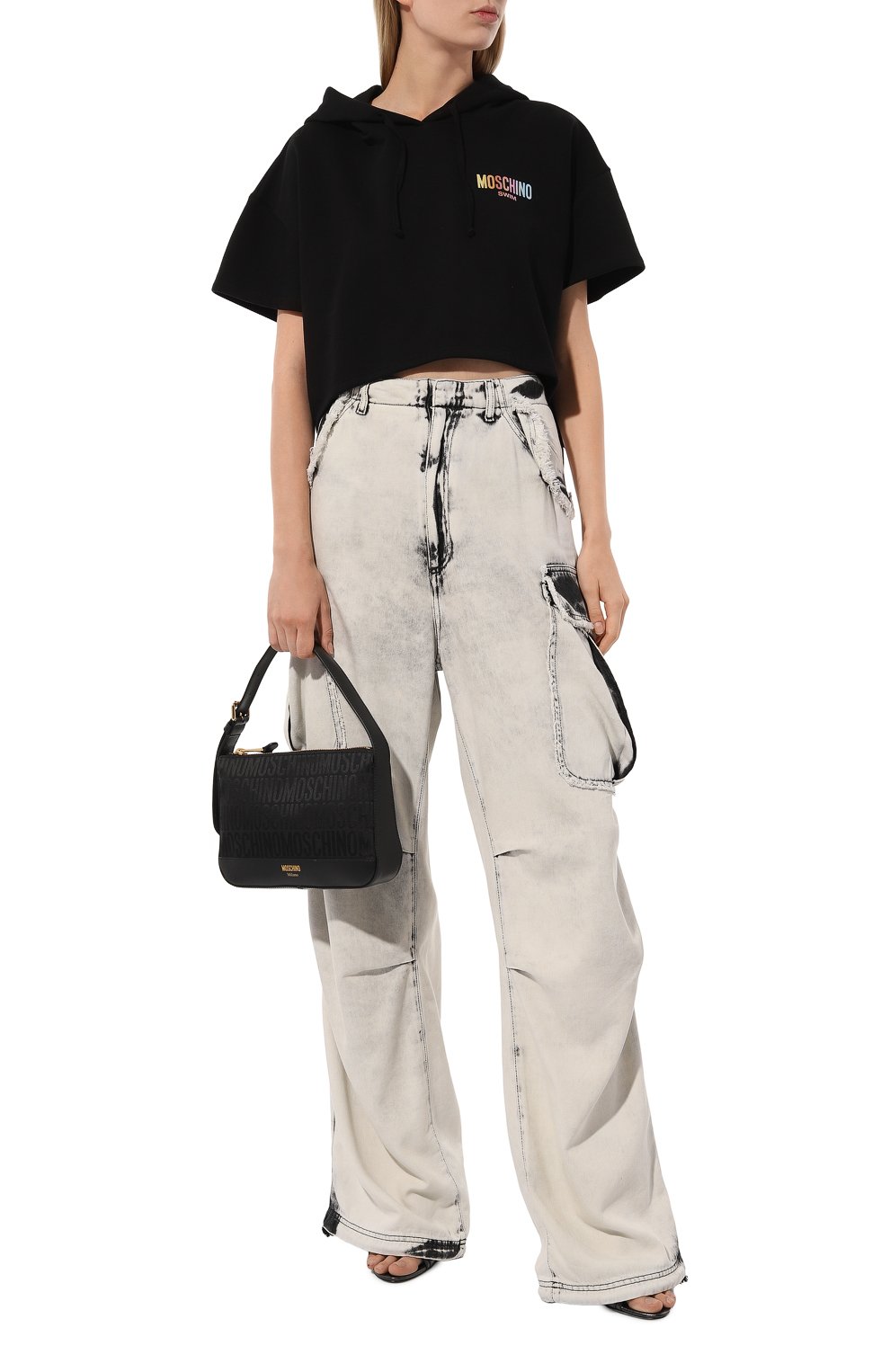 Сумка Morphed Buckle Moschino цвет черный купить в ЦУМ OUTLET, арт