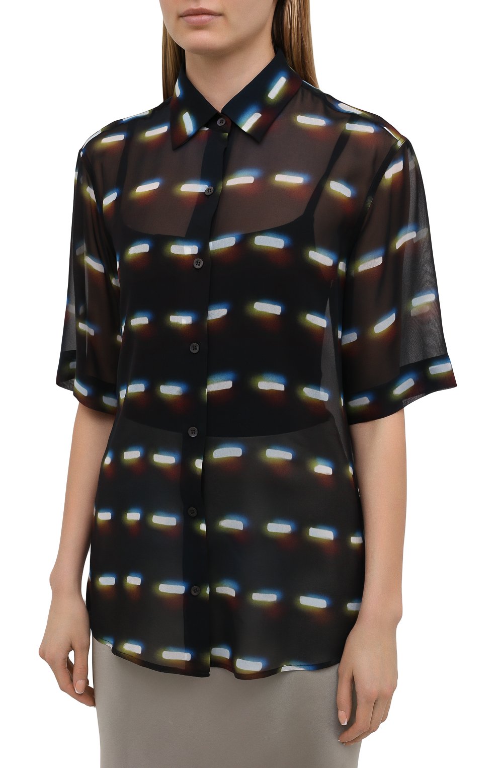 Шелковая блузка DRIES VAN NOTEN черного цвета по цене 67400 руб., арт. 211-30782-2088, фото 3 Шелковая блузка DRIES VAN NOTEN, арт. 211-30782-2088, фото 3