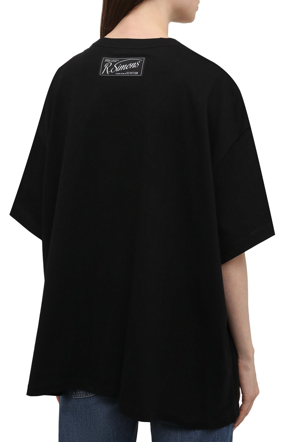 Хлопковая футболка RAF SIMONS черного цвета по цене 47450 руб., арт. 212-W115-19001, фото 4 Хлопковая футболка RAF SIMONS, арт. 212-W115-19001, фото 4