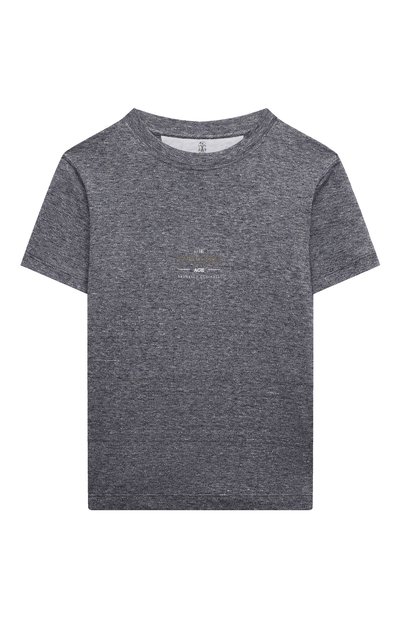 Футболка изо льна и хлопка BRUNELLO CUCINELLI, арт. BW835T148C