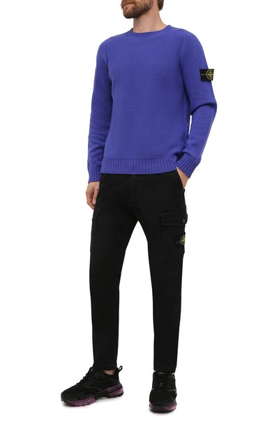 Шерстяной свитер STONE ISLAND синего цвета по цене 24350 руб., арт. 7515505A3, фото 2 Шерстяной свитер STONE ISLAND, арт. 7515505A3, фото 2