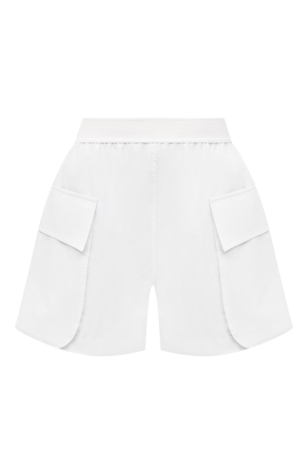 Хлопковые шорты LOW CLASSIC белого цвета по цене 17450 руб., арт. L0W21SS_SR03WH, фото 1 Хлопковые шорты LOW CLASSIC, арт. L0W21SS_SR03WH, фото 1