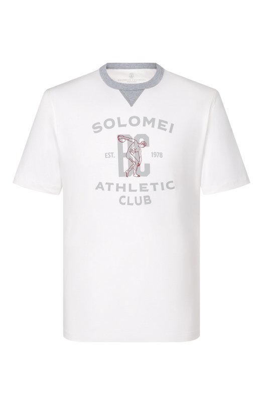 Хлопковая футболка Brunello Cucinelli M0B131001G Белый M0B131001G