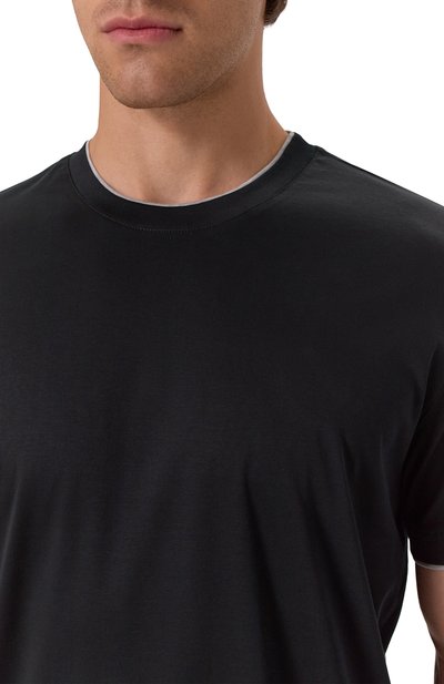 Хлопковая футболка VAN LAACK черного цвета по цене 19750 руб., арт. VL-PIL0S-F/180031, фото 5 Хлопковая футболка VAN LAACK, арт. VL-PIL0S-F/180031, фото 5