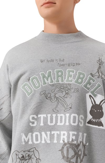 Хлопковый свитшот DOMREBEL, арт. M C0LLEGE SWEATSHIRT, фото 5