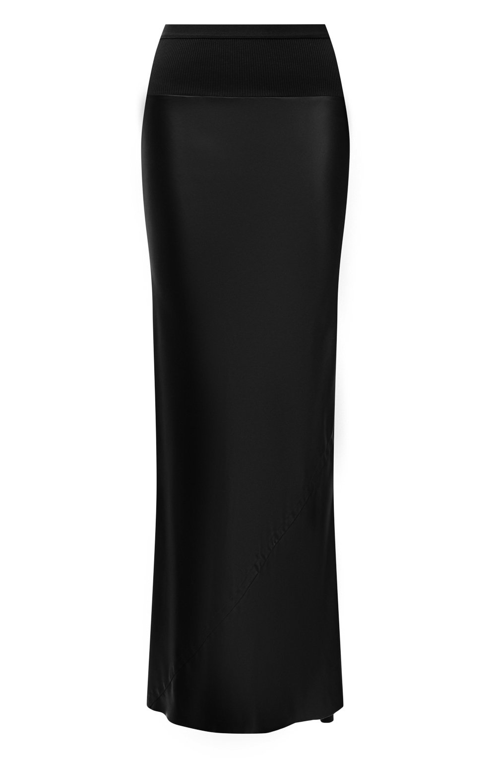 Юбка RICK OWENS черного цвета по цене 63800 руб., арт. RP02A7334/QLX, фото 1 Юбка RICK OWENS, арт. RP02A7334/QLX, фото 1