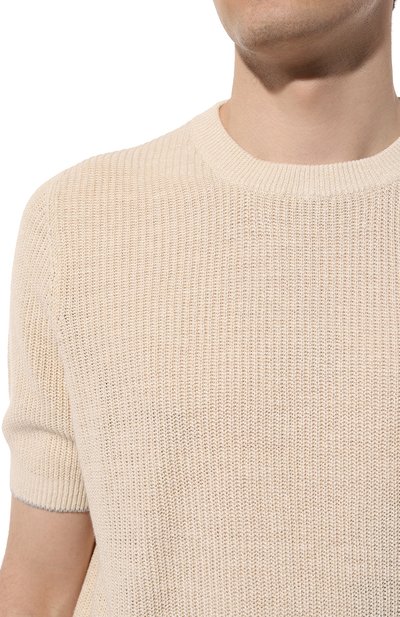 Джемпер изо льна и хлопка BRUNELLO CUCINELLI, арт. M2L70B2257, фото 5