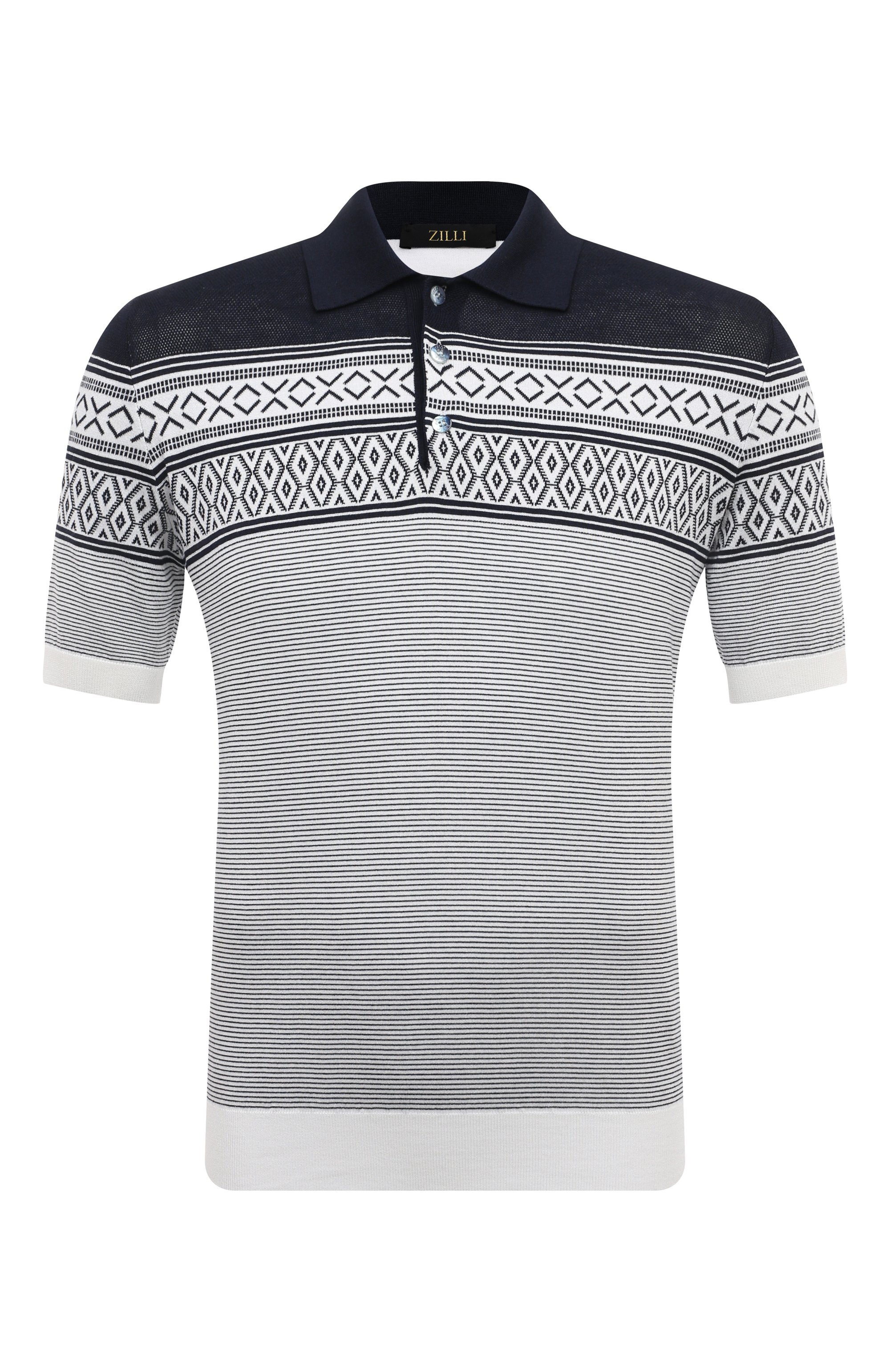 Поло из хлопка и шелка ZILLI, арт. KBP002M0142VETH00, фото 1