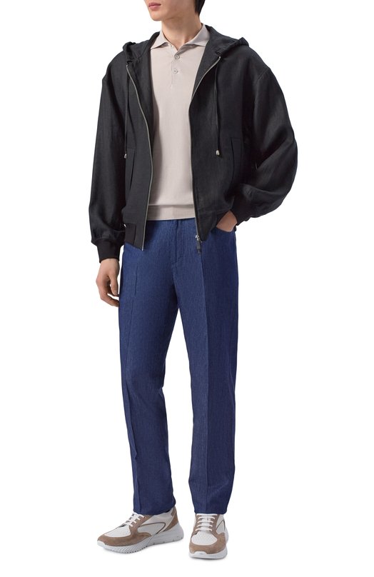 Хлопковые брюки Stefano Ricci M1T6100270/CT002U Синий  M1T6100270/CT002U Фото 2