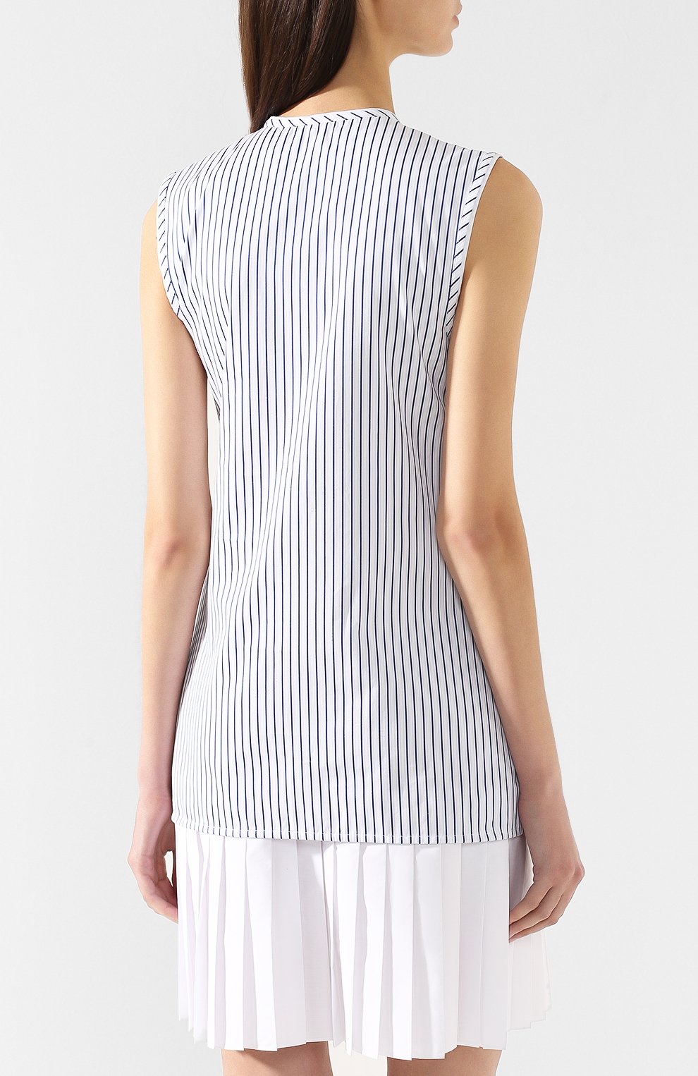 Платье в полоску VICTORIA, VICTORIA BECKHAM, арт. DRVV 590 PSS19 MIX STRIPE SHIRTING, фото 4