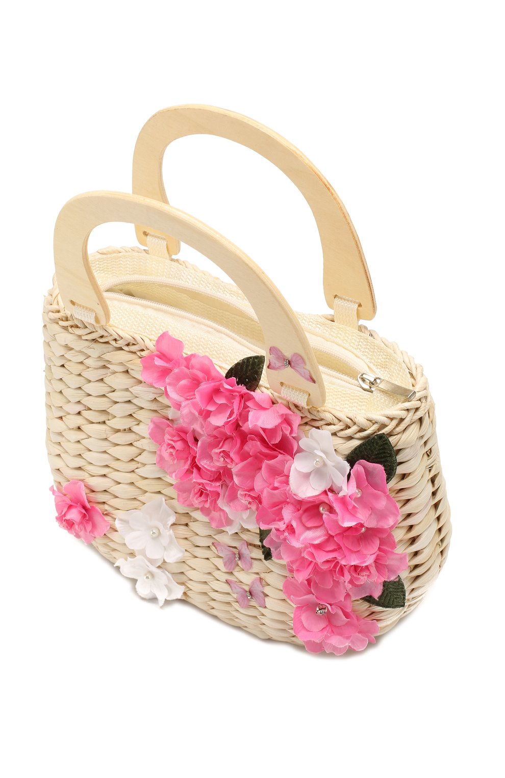 Соломенная сумка MONNALISA розового цвета по цене 8850 руб., арт. 175014, фото 2 Соломенная сумка MONNALISA, арт. 175014, фото 2