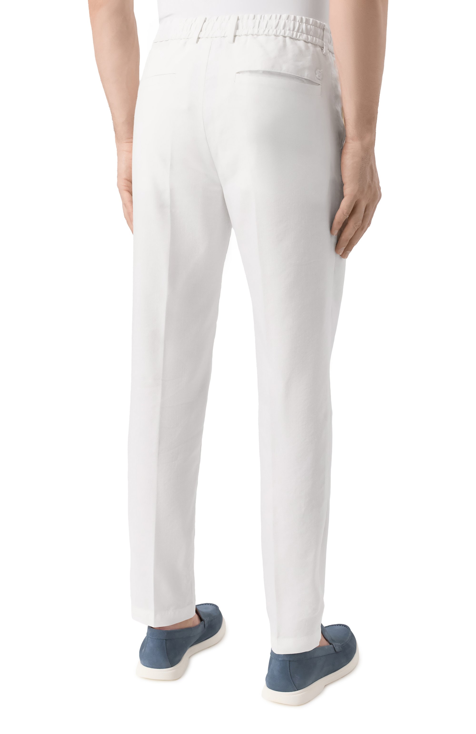 Брюки изо льна и вискозы BOSS, арт. 50540480, фото 4