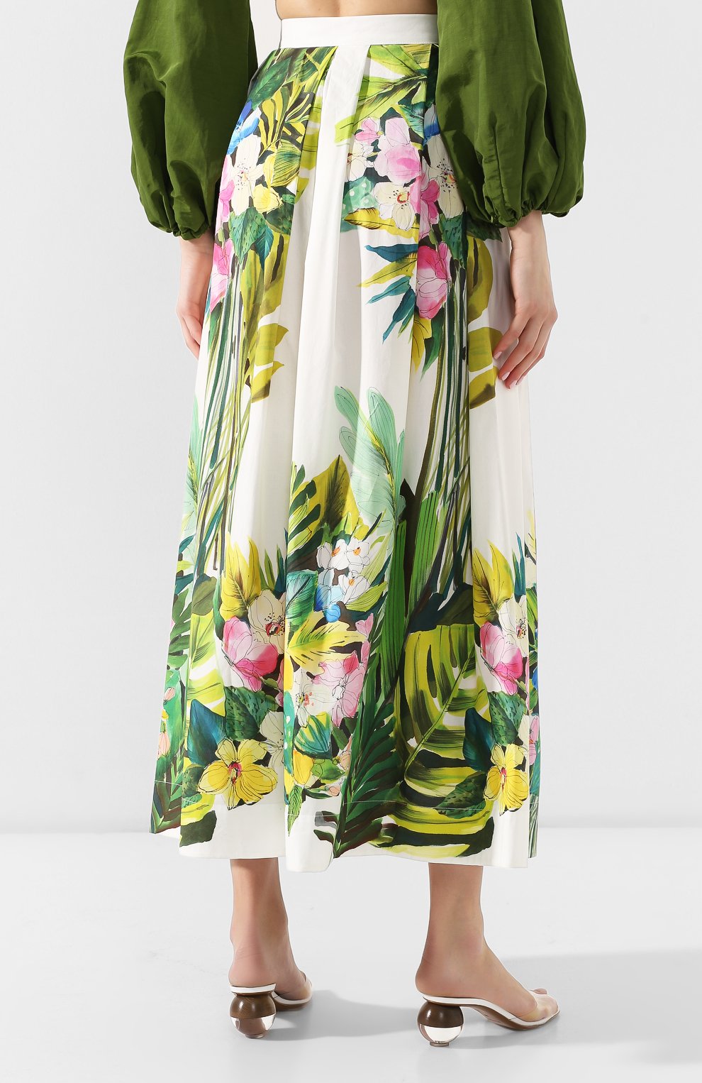 Юбка с принтом SARA ROKA зеленого цвета по цене 41150 руб., арт. ARIZA96/SS19-31, фото 4 Юбка с принтом SARA ROKA, арт. ARIZA96/SS19-31, фото 4