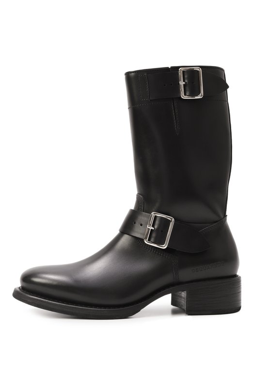 Кожаные сапоги Fonzie Dsquared2 ABM0085 01500001 Чёрный  ABM0085 01500001 Фото 4
