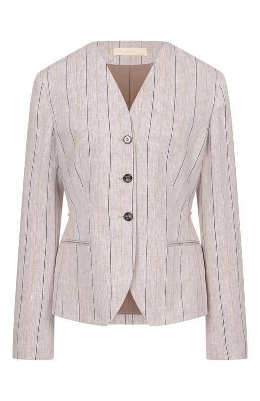 Льняной жакет 12 STOREEZ 137435 Серый 137435