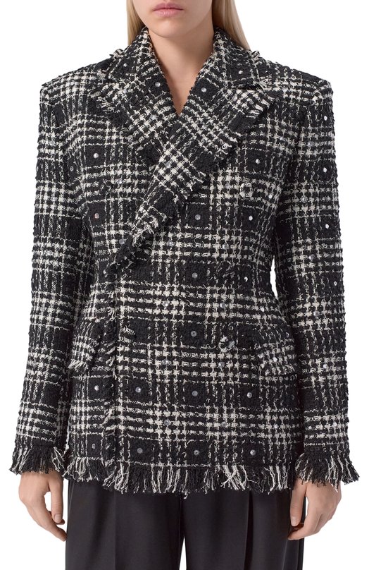 Твидовый жакет Giuseppe di Morabito 05FWJA096C 05326 Чёрно-белый  05FWJA096C 05326 Фото 3