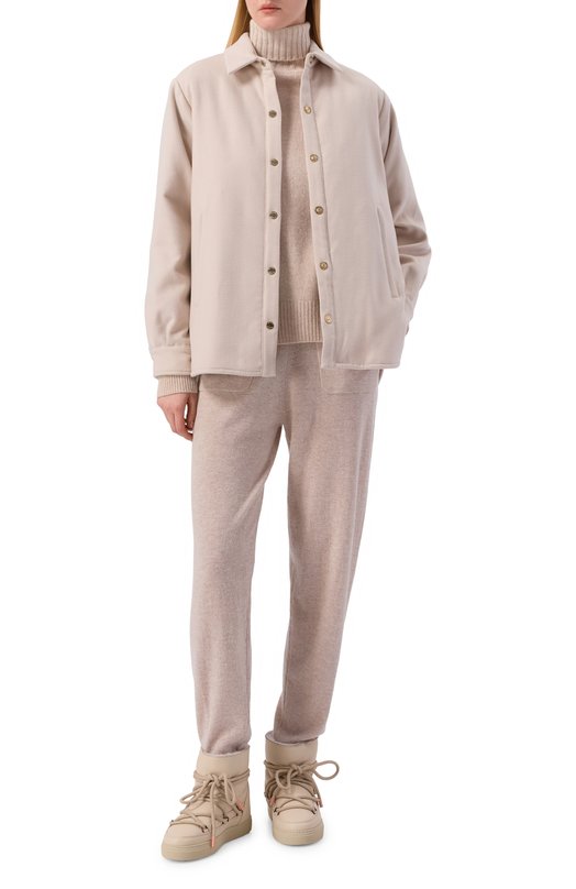 Куртка-рубашка из шерсти и кашемира Moorer KINSALE/LS9 Кремовый  KINSALE/LS9 Фото 2