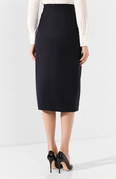 Шерстяная юбка WINDSOR темно-синего цвета по цене 31950 руб., арт. 52 DR115V 10001285, фото 4 Шерстяная юбка WINDSOR, арт. 52 DR115V 10001285, фото 4