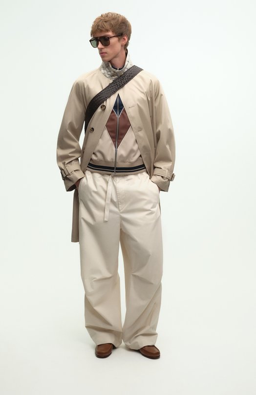 Хлопковые брюки Jil Sander J47KA0268-J45296 Кремовый  J47KA0268-J45296 Фото 6