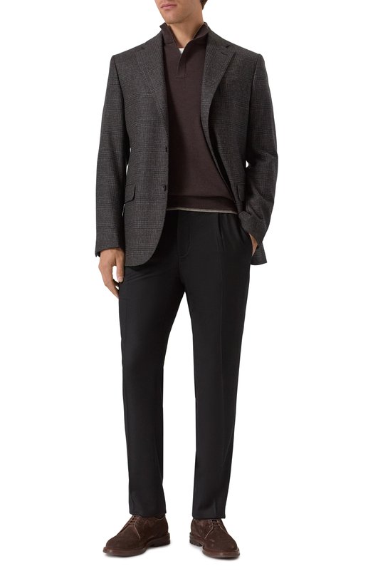 Пиджак из шерсти и кашемира Corneliani 266008-2616303 Серый  266008-2616303 Фото 3