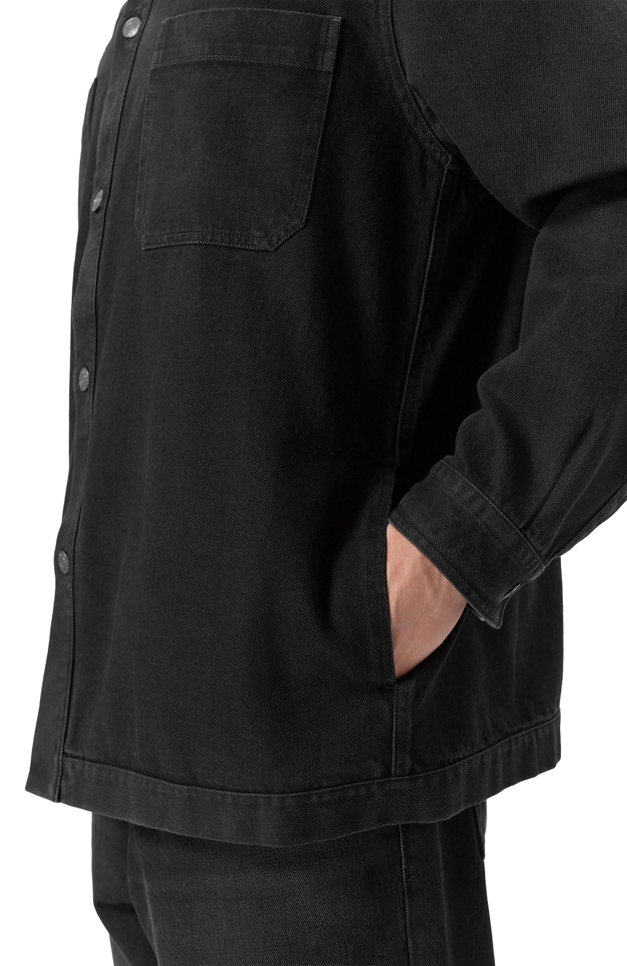 Джинсовая рубашка HUGO темно-серого цвета по цене 19950 руб., арт. 50549765, фото 5 Джинсовая рубашка HUGO, арт. 50549765, фото 5