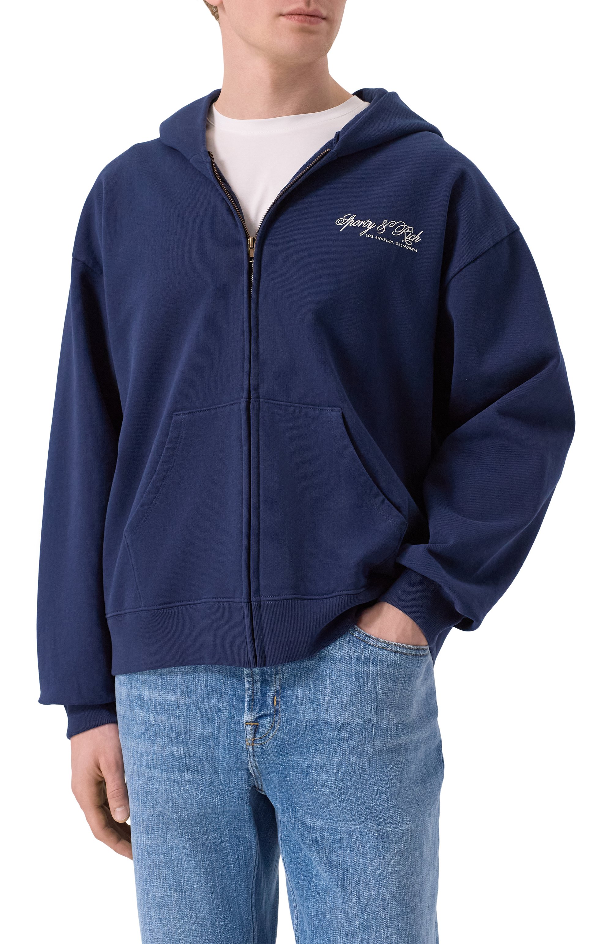 Хлопковая толстовка SPORTY AND RICH, арт. ST08865264BL106, фото 3