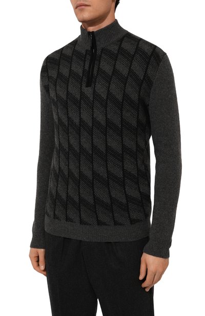 Свитер из кашемира и шерсти STEFANO RICCI темно-серого цвета по цене 148000 руб., арт. K808080L01/F24370, фото 3 Свитер из кашемира и шерсти STEFANO RICCI, арт. K808080L01/F24370, фото 3