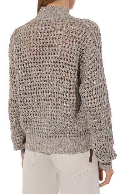 Кардиган из шелка и льна BRUNELLO CUCINELLI, арт. MEA360416P, фото 4