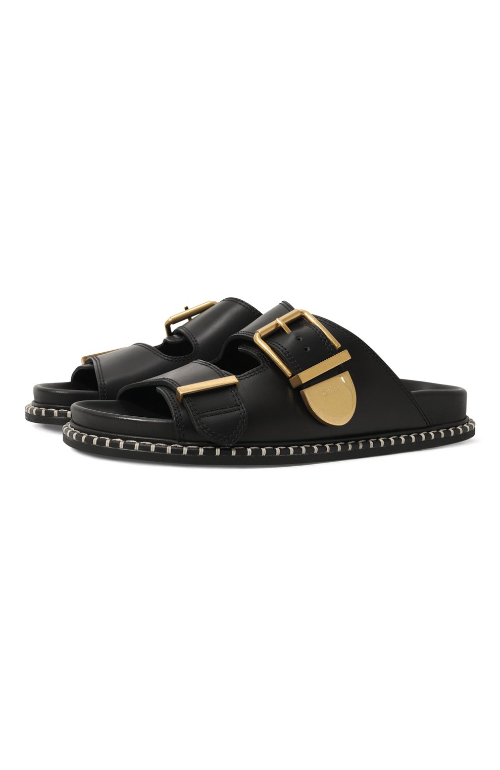 Кожаные шлепанцы rebecca CHLOÉ, арт. CHC24S981D1, фото 1