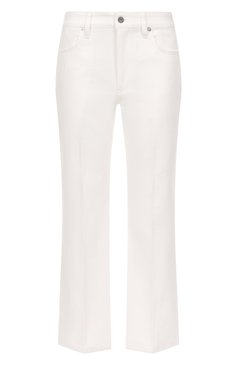 Женские джинсы JIL SANDER белого цвета, арт. J04KA0120/J45288 | Фото 1 (Материал внешний: Хлопок, Деним; Длина (брюки, джинсы): Стандартные; Кросс-КТ: Деним; Силуэт Ж (брюки и джинсы): Расклешенные; Стили: Минимализм)