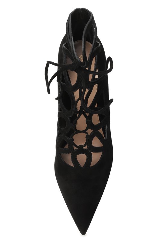 Замшевые туфли Elisa 95 Gianvito Rossi G05629.95RIC.CAMNER0 Чёрный  G05629.95RIC.CAMNER0 Фото 6
