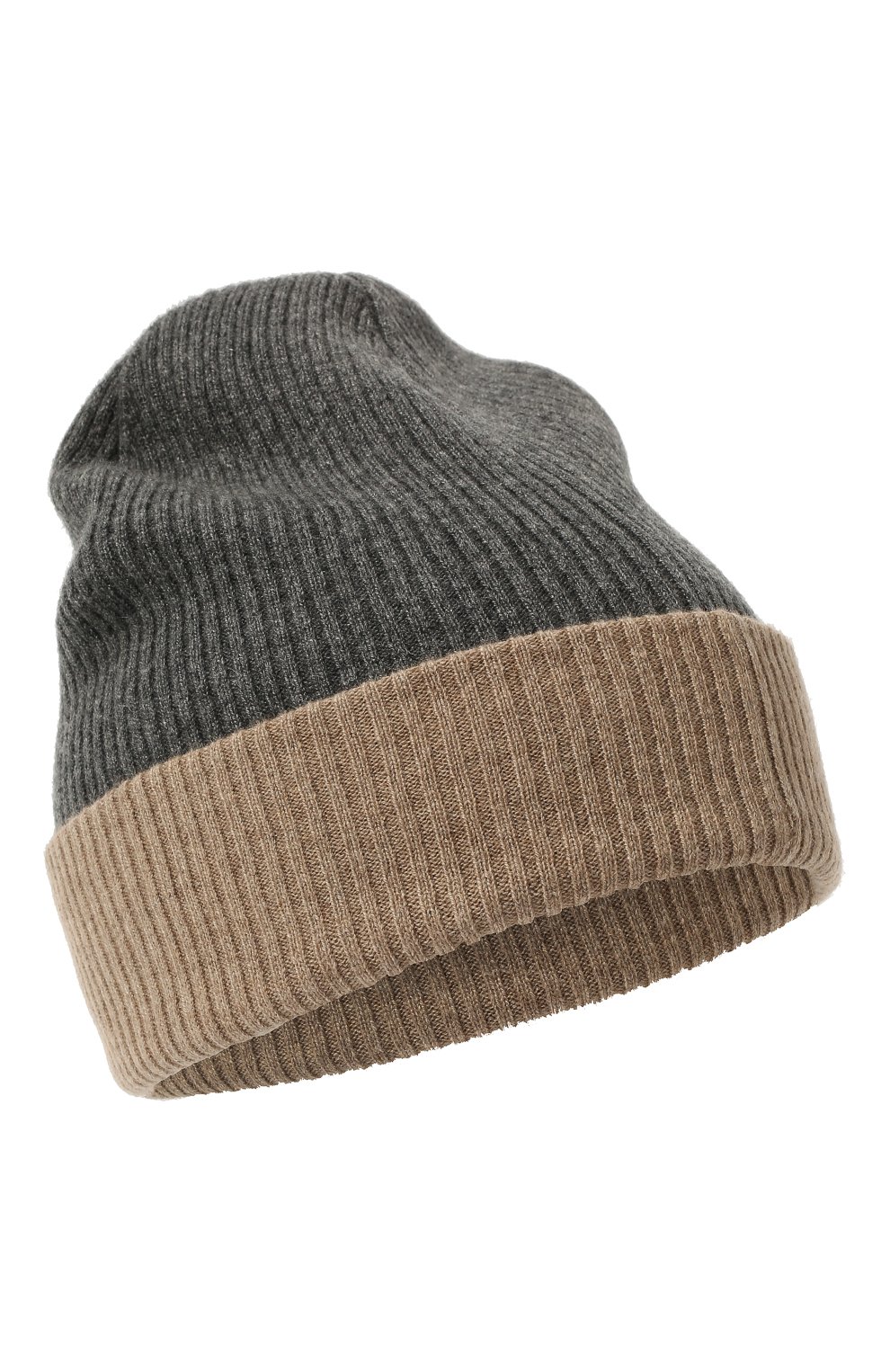 Кашемировая шапка BRUNELLO CUCINELLI темно-серого цвета по цене 49950 руб., арт. M2293600, фото 1 Кашемировая шапка BRUNELLO CUCINELLI, арт. M2293600, фото 1